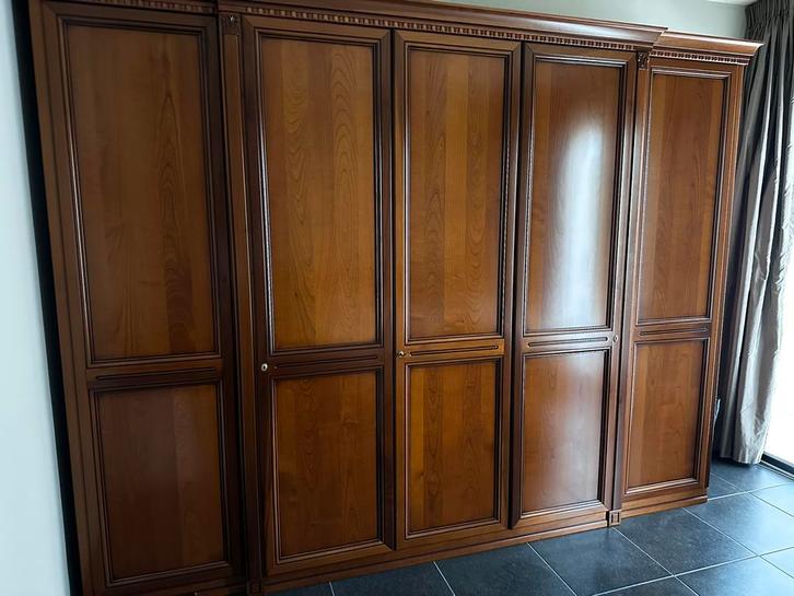 Kleerkast massief kerselaar, Huis en Inrichting, Slaapkamer | Complete slaapkamers, Gebruikt, Ophalen