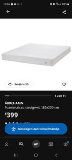 Foammatras 180x200cm wit Ikea, Huis en Inrichting, Slaapkamer | Matrassen en Bedbodems, Ophalen, Tweepersoons, Zo goed als nieuw