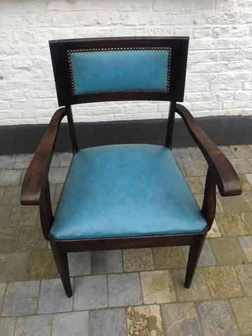 Vintage leren skai bridge fauteuil beschikbaar voor biedingen