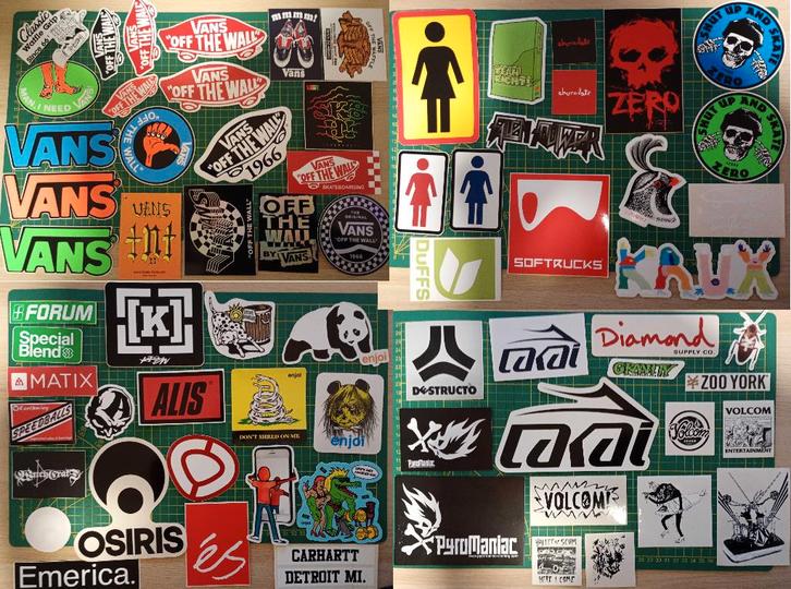 Skateboard stickers te ruilen, Sport en Fitness, Skateboarden, Nieuw, Skateboard, Ophalen