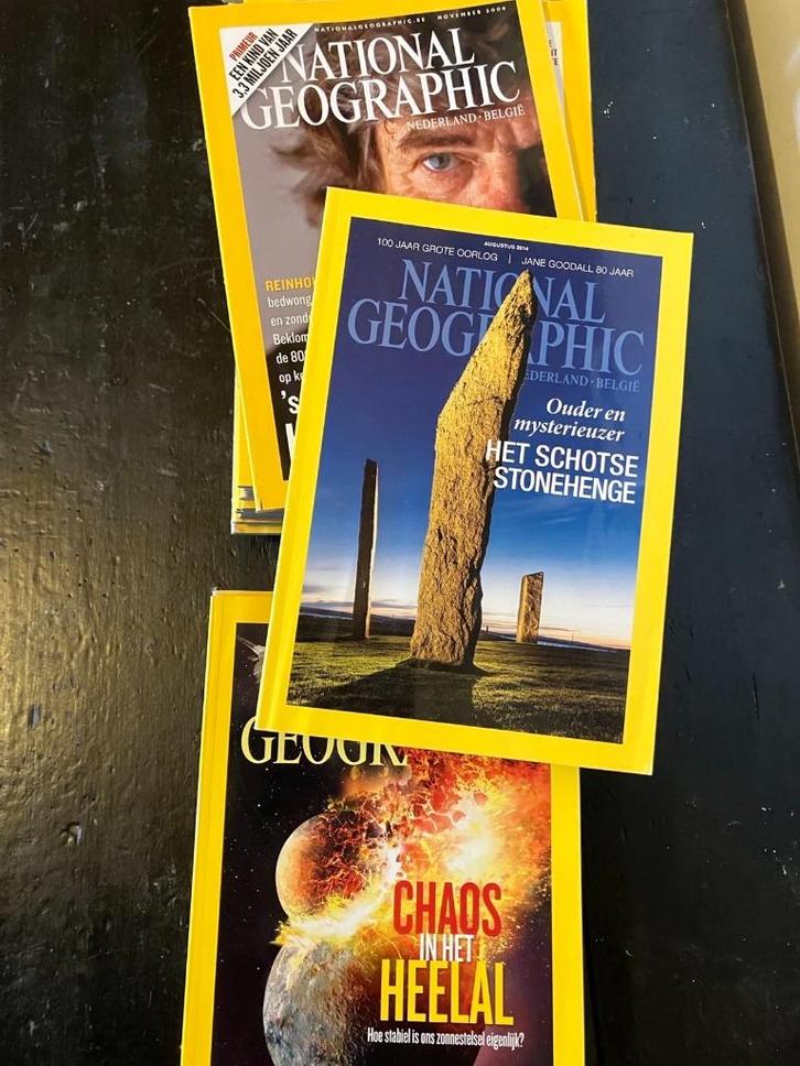 60 stuks National Geographic magazine (2005-2014), Boeken, Wetenschap, Zo goed als nieuw, Overige wetenschappen, Ophalen