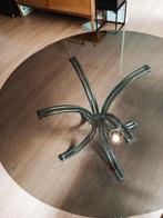 chrome/glazen 70's design eettafel, Huis en Inrichting, Tafels | Eettafels, Ophalen, Gebruikt, Rond, Vijf personen of meer
