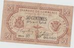 Billet, Algeria, 50 Centimes, Chambre de Commerce,1915-04-17, Los biljet, Ophalen of Verzenden, Overige landen