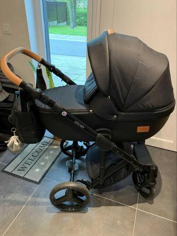 Poussette Charmibaby avec panier voyage, maxi cosie et siège, Poussette combi, Tige de poussée réglable, Comme neuf, Enlèvement