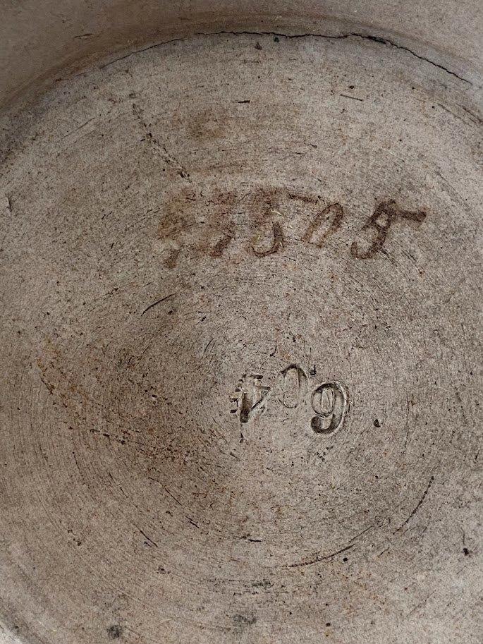 Genummerde antieke pot in blauw WESTERWALD aardewerk, Antiek en Kunst, Antiek | Keramiek en Aardewerk, Ophalen