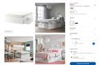 2 persoonsbed IKEA incl. hoofdbord en lattenbodem, Huis en Inrichting, Slaapkamer | Bedden, Rustiek, 180 cm, Wit, Zo goed als nieuw