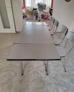 Vintage tafel met 4 stoelen, Ophalen, Zo goed als nieuw