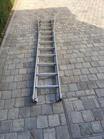 ladder van aluminium 2x11 treden, Doe-het-zelf en Bouw, Ladders en Trappen, Ladder, Gebruikt, Opvouwbaar of Inschuifbaar, 4 meter of meer