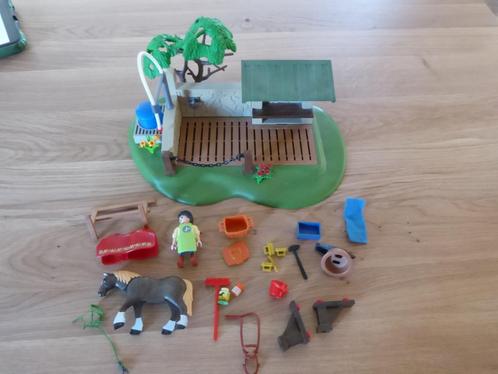 Verzorgingspost paarden, Kinderen en Baby's, Speelgoed | Playmobil, Gebruikt, Complete set, Ophalen of Verzenden