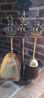 Haardset in koper, Huis en Inrichting, Ophalen