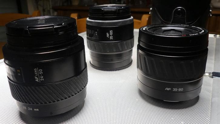 Minolta body, lenzen, filters en veel meer, TV, Hi-fi & Vidéo, Appareils photo analogiques, Utilisé, Reflex miroir, Minolta, Enlèvement