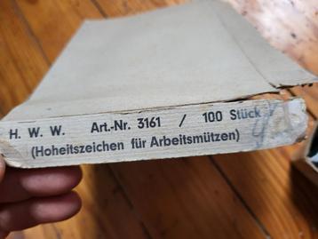 aigle de casquette de mécanicien Luftwaffe, Allemagne 2WW  beschikbaar voor biedingen
