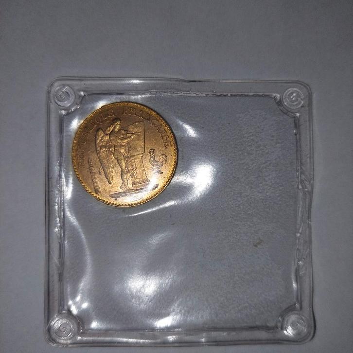 20 FR GOUD GENIE 1897 A REPUBLIQUE FRANCAISE VERZEGELD SUP, Postzegels en Munten, Munten | België, Losse munt, Goud, Goud, Ophalen of Verzenden