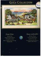 Borduurpakket Cozy Cove van Dimensions Gold, Hobby & Loisirs créatifs, Set à broder, Envoi, Neuf