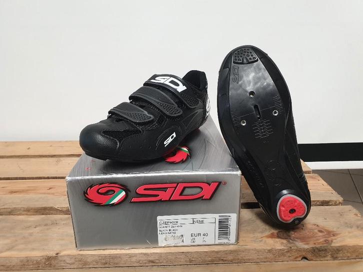Sidi Scarpe Zephyr – Black/Black – Maat 40 – Race, Fietsen en Brommers, Fietsaccessoires | Fietskleding, Nieuw, Dames, Heren, Kinderen