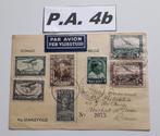 Postzegels op kaart Rare Air Mail ICAROS Exposition 1937, Postzegels en Munten, Postzegels | Europa | België, Gestempeld, Ophalen of Verzenden