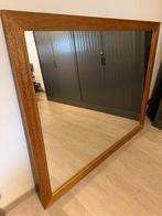 Grote tijdloze spiegel met houten kader - 114 x 140cm - Perf, Huis en Inrichting, Ophalen, 100 tot 150 cm, 125 cm of meer, Zo goed als nieuw