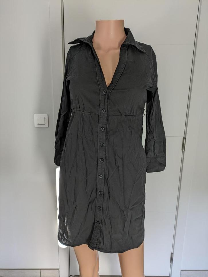 Hemdjurk, Kleding | Dames, Jurken, Zo goed als nieuw, Maat 36 (S), Zwart, Boven de knie, Ophalen of Verzenden