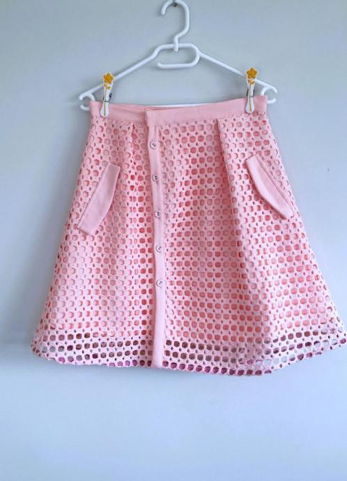 Lichtroze rok van Lewis Melly - Belgian Design - 36, Kleding | Dames, Rokken, Zo goed als nieuw, Maat 36 (S), Roze, Knielengte