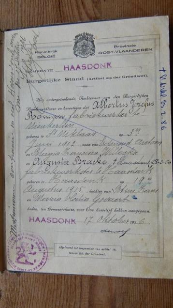 Trouwboekje Bracke beschikbaar voor biedingen