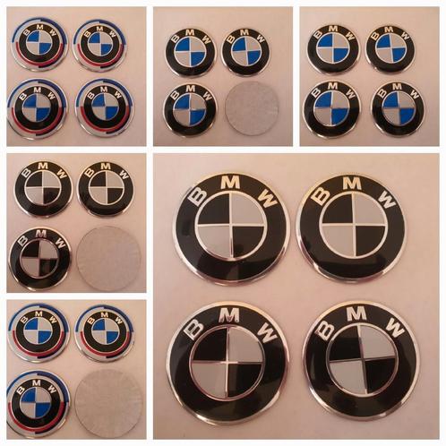Bmw stickers blauw of zwart wit en 50 jaar editie 》4 x 56 mm, Auto diversen, Autostickers, Ophalen of Verzenden