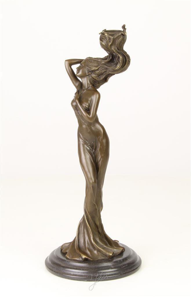 Jugendstil , kandelaar brons, Huis en Inrichting, Woonaccessoires | Kandelaars en Kaarsen, Nieuw, Kandelaar, Ophalen of Verzenden