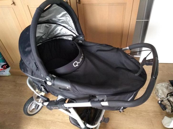 3 in 1 wandelwagen, Kinderen en Baby's, Kinderwagens en Combinaties, Gebruikt, Combiwagen, Quinny, Luchtbanden, Met reiswieg, Verstelbare duwstang