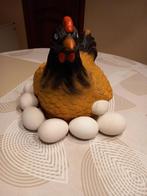 Decoratieve stenen kip met stenen eieren, Ophalen of Verzenden, Zo goed als nieuw