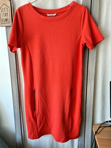 Robe casual rouge corail 