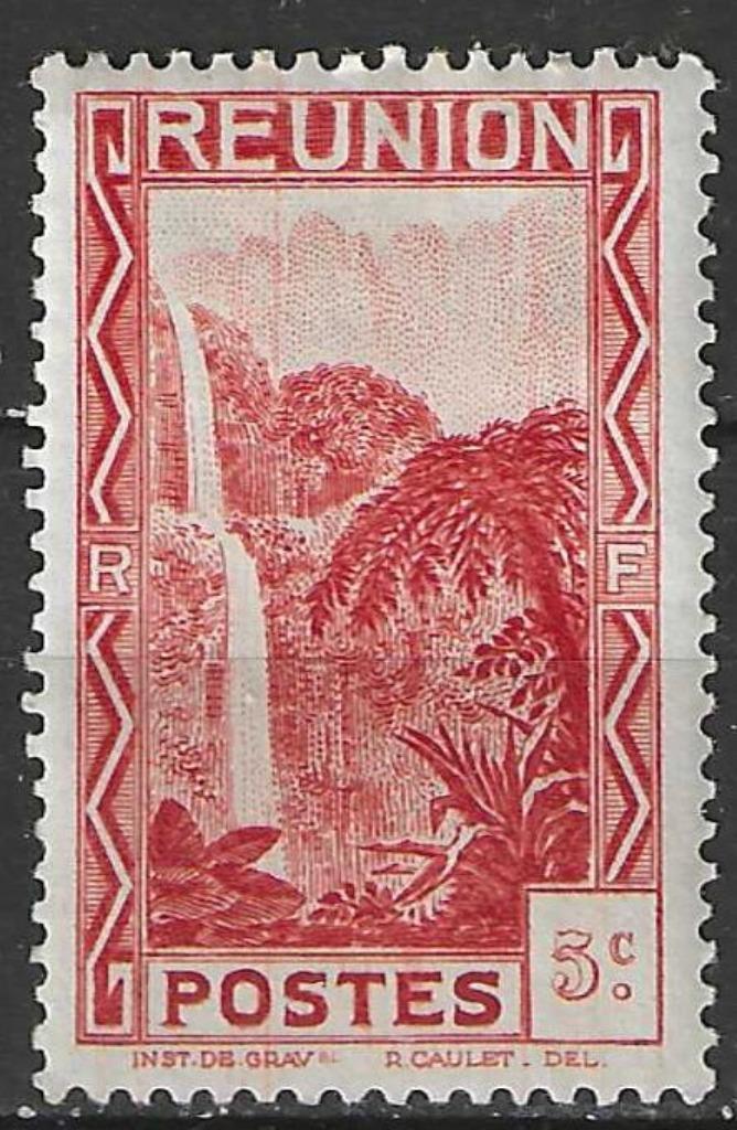 Reunion 1933/1938 - Yvert 128 - Waterval van Salazie (PF), Postzegels en Munten, Postzegels | Afrika, Verzenden
