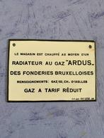 Plaque émaillée FONDERIES BRUXELLOISES  1926, Comme neuf, Enlèvement ou Envoi, Panneau publicitaire