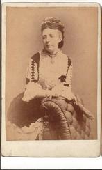 kabinetsfoto Sophia of Nassau koningin zweden en noorwegen, Collections, Maisons royales & Noblesse, Enlèvement ou Envoi, Comme neuf