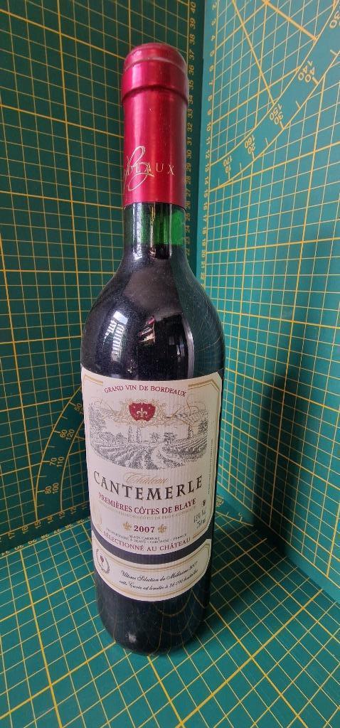 Château CANTEMERLE PREMIERES COTES DE BLAYE 2007, Collections, Vins, Neuf, Vin rouge, France, Pleine, Enlèvement