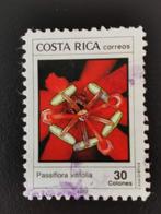 Costa Rica 1989 - bloemen - passiebloem, Ophalen of Verzenden, Gestempeld, Midden-Amerika