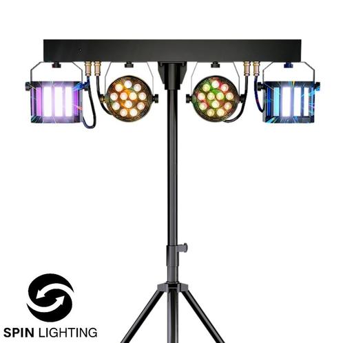 SPIN Lighting: Stage Stands PAR LED Lights, Muziek en Instrumenten, Licht en Laser, Nieuw, Licht, Geluidgestuurd, Ophalen of Verzenden