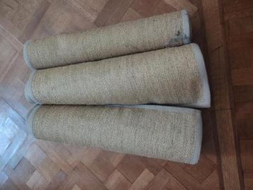 3 vloerkleden naturel jute 140x82 beschikbaar voor biedingen