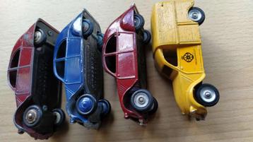 CITROEN 2CV, DINKY TOYS FRANCE, 4 stuks beschikbaar voor biedingen