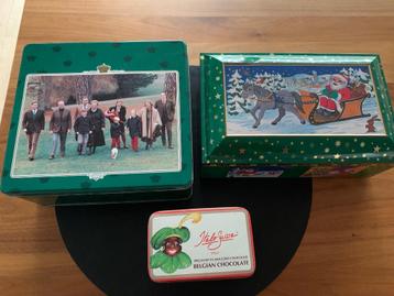 2 Vintage metalen dozen jaren 50 en 1 verzamelitem van het k beschikbaar voor biedingen