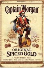 Panneau en métal Captain Morgan - vintage rétro mancave, Collections, Marques & Objets publicitaires, Enlèvement ou Envoi, Comme neuf