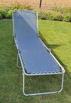 Lafuma ligbed Siesta L verstelbaar blauw, Tuin en Terras, Ophalen, Zo goed als nieuw, Metaal, Verstelbaar