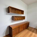 vintage XL houten kast /  hangkast met schuifdeuren, Ophalen of Verzenden