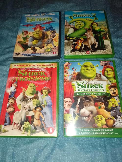 Te koop op 4 dvd's de complete Shrek-tekenfilm, Cd's en Dvd's, Dvd's | Tekenfilms en Animatie, Zo goed als nieuw, Amerikaans, Tekenfilm