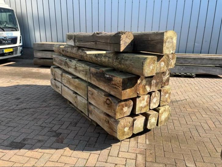 Partij sparrenhouten balken, Tuin en Terras, Palen, Balken en Planken, Balken, Ophalen of Verzenden