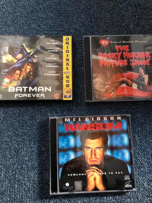 Vintage VCD films - Ransom - Rocky Horror - Batman Forever, CD & DVD, DVD | Action, Comme neuf, Enlèvement ou Envoi