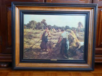Oogsttafereel - schilderij op doek L.A. Lhermitte beschikbaar voor biedingen