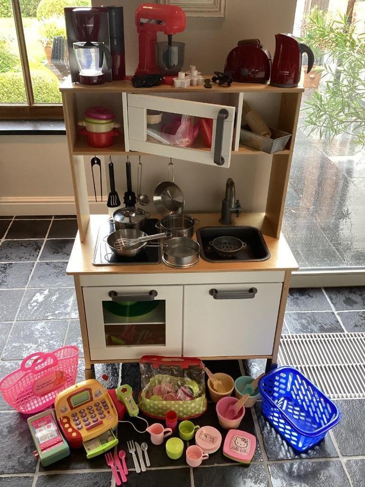 Houten speelgoedkeuken, Kinderen en Baby's, Speelgoed | Houten speelgoed, Zo goed als nieuw, Meubelstuk of Keukentje, Ophalen