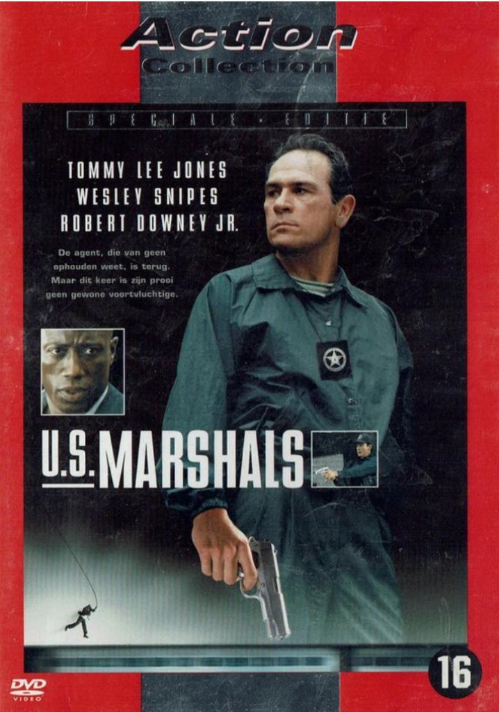 DVD   "U.S. Marshals"   avec Tommy Lee Jones, Cd's en Dvd's, Dvd's | Actie, Zo goed als nieuw, Actie, Vanaf 16 jaar, Ophalen of Verzenden