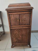 Authentieke platen speler kast met ingelegd hout, Antiek en Kunst, Ophalen