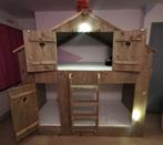 Double lit cabane 90x200, Kinderen en Baby's, Kinderkamer | Bedden, Ophalen, Gebruikt, Hoogslaper of Stapelbed