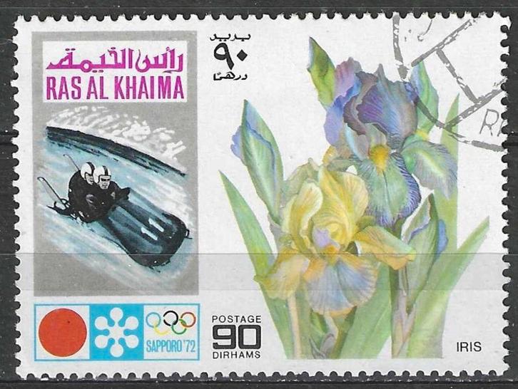 Ras el Khaïma 1972 - Stampworld 651 - Sapporo - 90 Dh. (1ER), Timbres & Monnaies, Timbres | Asie, Affranchi, Envoi